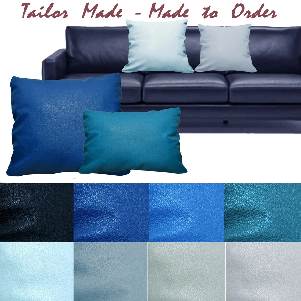 Tailor Made(Cover Only) Faux Leather Sofa Patio Bench Cushion Pillow Case Pb3 - Image 1 of 4
