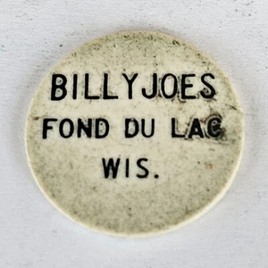 Billy Joes Fond du Lac WI Plastic Token15 cents - Picture 1 of 2