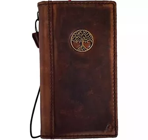 Genuine Leather case fo Galaxy s22 S23 S24 Ultra Wallet Note 24 Coin FE Diy Tree - Picture 1 of 12
