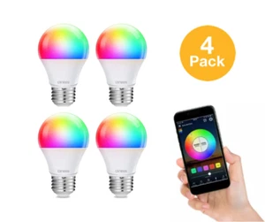 4 Pack Smart Light Bulb iWinees WiFi LED Lighting Alexa Google 9W E26 - Picture 1 of 5