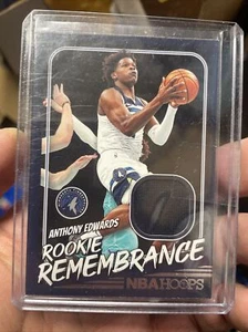 2022-23 NBA HOOPS Anthony Edwards Rookie Remembrance Relic Patch #RR-AEM Wolves - Picture 1 of 2