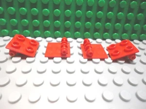 Lego 4 Rojo Top 2x2 Placa 1x2 Bisagras Placas NUEVO - Imagen 1 de 1