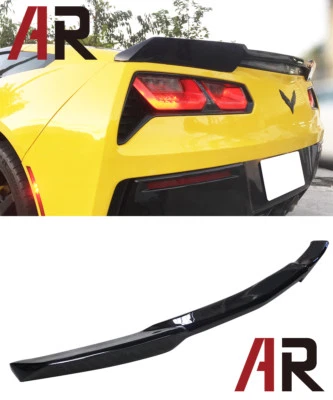 Alerón de maletero extendido JPM negro brillante para Chevy Corvette C7 2014-2017  Foto 1 de 3
