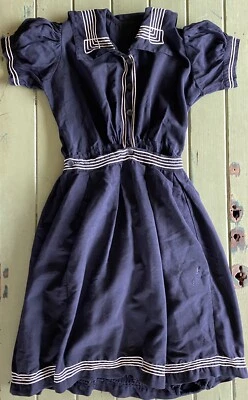 Victorian Edwardian Antique Bathing Swimming Costume Nautical Swim Dress Medium - Image 1 of 4