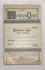 The Scripture Union Members Card London 1914 Unused - Christian Keepsake