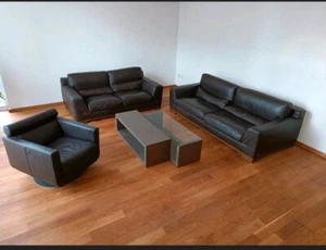 Natuzzi Marken-Ledercouchgarnitur - Bild 1 von 8