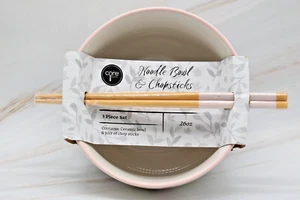 CORE 26 oz Ramen Noodle Bowl with Chopsticks Spring Floral in Original Packaging - Picture 1 of 6