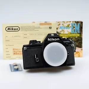 *SERVICED & TESTED* Nikon EM Black Body 35mm Camera F Mount Lens F3 FE2 FM - Picture 1 of 14