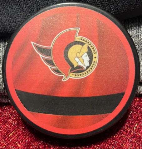 2021 Ottawa Senators NHL Reverse Retro Dual Logo Souvenir Hockey Puck Cover