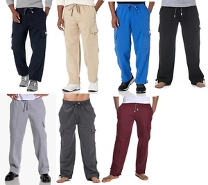 Pro Club Men's Heavyweight Fleece Cargo Baggy Relaxed SweatPants - Picture 1 of 36