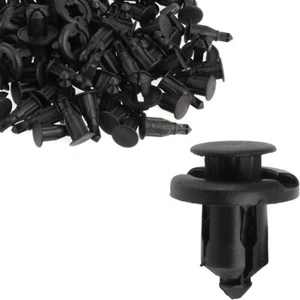 100Pcs Black Front Bumper Retainer Clips 10mm Retainer Clips For HONDA - Picture 1 of 8