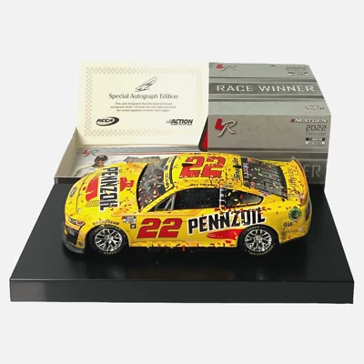 Acción 1/24 Joey Logano 2022 autografiado Las Vegas Pennzoil versión de carreras 1/72 Foto 1 de 4