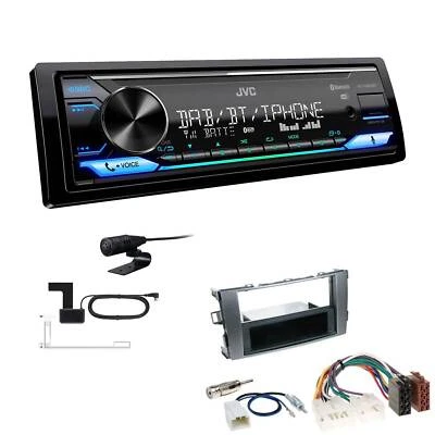 JVC Digital 1-DIN Autoradio DAB+ Bluetooth für Toyota Auris schwarz - Bild 1 von 4