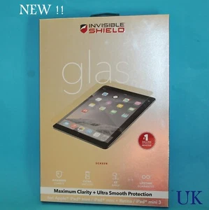 ZAGG Invisible Shield TemperedGlass Screen Protector fr iPad Mini 1,2,3 & Retina - Picture 1 of 2