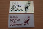 Coal Mining Stickers, K.C.C. Coal,
