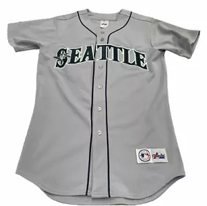 Vintage Majestic Seattle Mariners Men's M Gray Away Stitched Jersey EUC Sellers - Picture 1 of 10