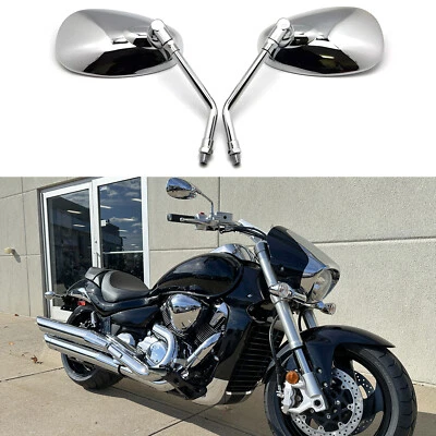 For Suzuki Boulevard M109R C50T S40 M50 Chrome Motorcycle Rear View Side Mirrors - Image 1 of 4