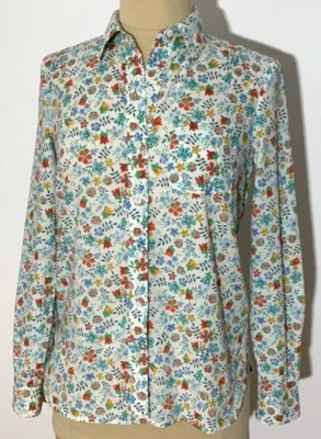 Camisa Lord & Taylor Liberty Art Telas Estampado Floral Manga Larga Botón Talla S Foto 1 de 4