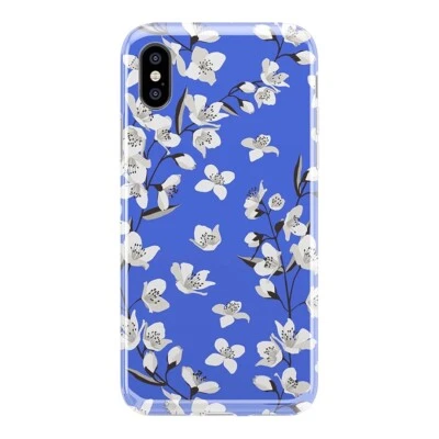 Capa floral Casely azul flor de cerejeira para iPhone XR - Imagem 1 de 4