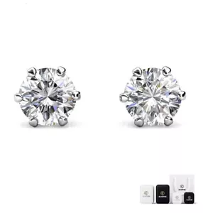 Moissanite Brillant 1ct VVS1 Ohrstecker Ohrringe 925 Silber GRA Zertifikat Etui - Bild 1 von 11