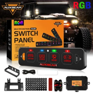 Auxbeam 4 Gang RGB Slim Switch Panel Light Control Automatic Dimmable for Jeep - Bild 1 von 12