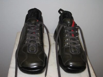 Prada Vibram vintage verde oscuro - Zapato para hombre talla 6 1/2 hecho en Italia - usado Foto 1 de 4