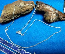 Silver tone beaded chain 16" Necklace