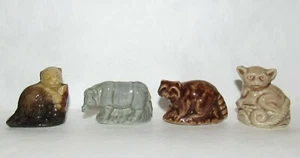 WADE WHIMSIES ENGLAND RED ROSE TEA ANIMALS SERIES 4 PIECE FIGURINE SET - Picture 1 of 3