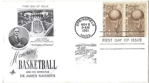 2 '61 FDCs Dr. James Naismith Inventor of Basketbal on ArtCraft SC#1189 - Picture 1 of 2