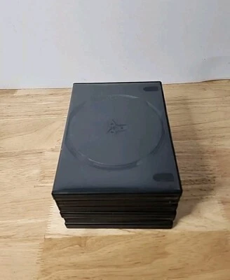 批量 6 张 空黑色 2 盘 DVD 盒  — 第 1/2 张图片
