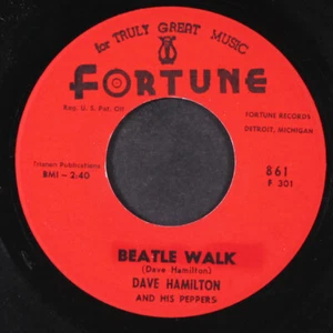 DAVE HAMILTON & PEPPERS: beatle walk / the argentina FORTUNE 7" Single 45 RPM - Picture 1 of 2
