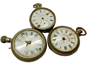 Vntg Collectible Swiss Pocket Watches & For Parts/Repair - Picture 1 of 8