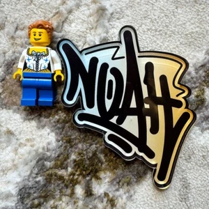 Namensmagnet: NOAH | für Kühlschrank, Spind oder Büro | Graffiti | Kalligrafie - Bild 1 von 4