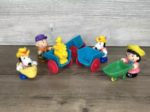 Vintage 80s McDonald's Peanuts Farm Lot Happy Meal Toys Snoopy/Charlie Brown - Picture 1 of 9