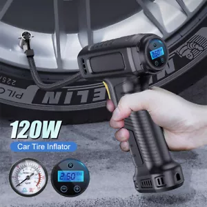 Inflador de neumáticos de coche inalámbrico/con cable compresor de aire bomba inflable eléctrica con LED - Imagen 1 de 21