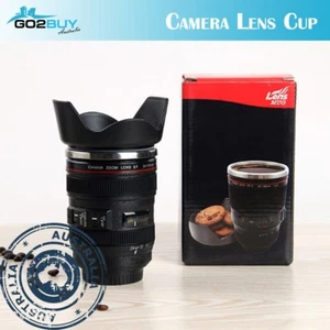 DSLR 24-105mm Camera Lens Cup Stainless Steel Coffee Tea Mug 400ML Drink Gift - Picture 1 of 10