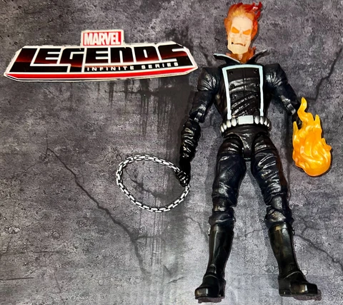 Marvel Legends Spiderman Rhino BAF Build A Figure Series Ghost Rider 6" + Extra Cover
