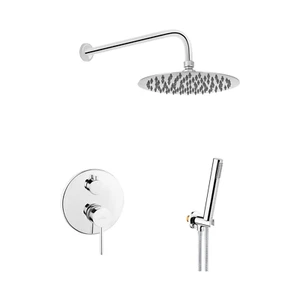 BADLAND Duschsystem Unterputz Armatur Set DAFNI Silber Wasserhahn mit Kopfbrause - Bild 1 von 2