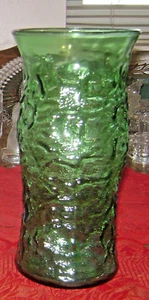 Vintage E.O. Brody Co Cleveland Forest Green Bark Pattern 9.5" Vase EXC G106 - Picture 1 of 6