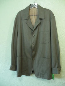 Chaqueta deportiva Orvis de colección para hombre 100 % sarga de lana adornada gris 40 REG NUEVA CON ETIQUETAS $329 - Imagen 1 de 11