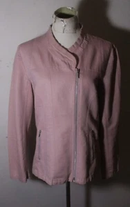 SUNDANCE Pink Full Zip Linen Jacket Women's Size 12 - Picture 1 of 6