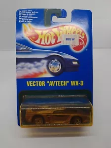 New 1990 Hot Wheels Blue Card Main Line Vector "Avtech" WX-3 UH Wheels #207 3050 - Picture 1 of 9