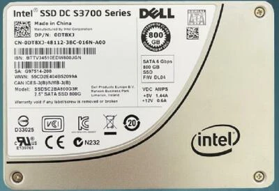 Intel SSD S3700 Series 800GB SSDSC2BA800G3R Solid State Drive dell 0DT8XJ DL04 - Image 1 of 3