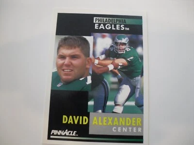 David Alexander 1991 Pinnacle #205 Philadelphia Eagles     F1 - Image 1 of 2