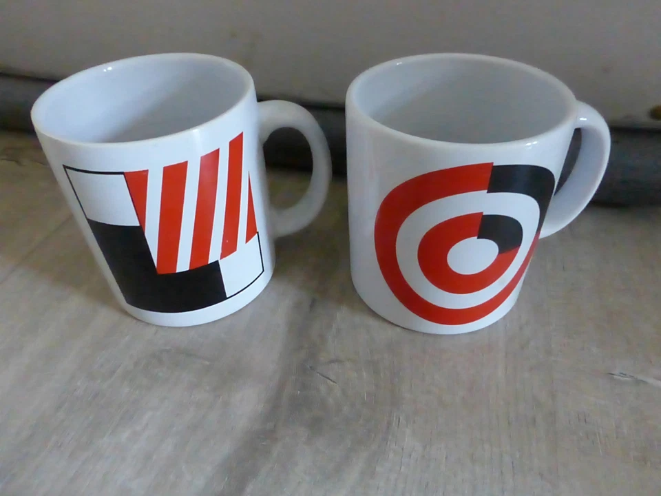 lot 2 anciens mug Waechtersbach decor geometrique Germany design vintage - Photo 1/4