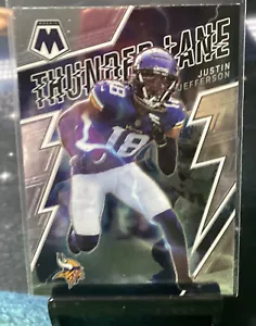 2022 Mosaic Justin Jefferson Thunder Lane Insert #TL-10 Vikings Football NFL - Picture 1 of 5
