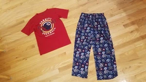 2pc lot Cherokee Boys Pajamas Set New Pants Top Varsity Football Blue XL 16/18 - Picture 1 of 4