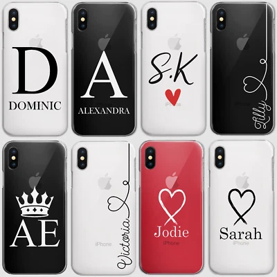 FUNDA RÍGIDA TRANSPARENTE CON INICIALES PERSONALIZADAS PARA XIAOMI MI MAX 3 MI MIX 2? Foto 1 de 4