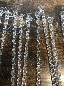 10 glass icicle christmas ornaments - Picture 1 of 6