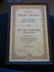 1949 North Carolina Press Award for well known journalist Simmons Fentress